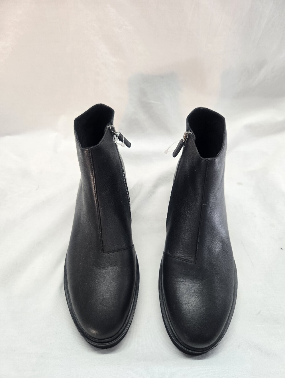 Eileen Fisher Women's Size 11M Leather Platform Bootie Boots Black - Picture 3 of 7